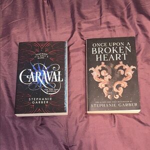 Caraval & Once Upon a Broken Heart by Stephanie Garber - Black Paperback Covers